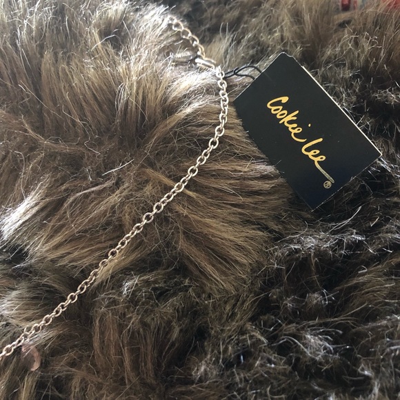 Cookie Lee genuine crystal & cat eye necklace NWT - Picture 7 of 8